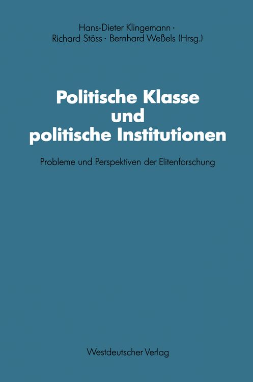 Produktbild: Politische Klasse und politische Institutionen