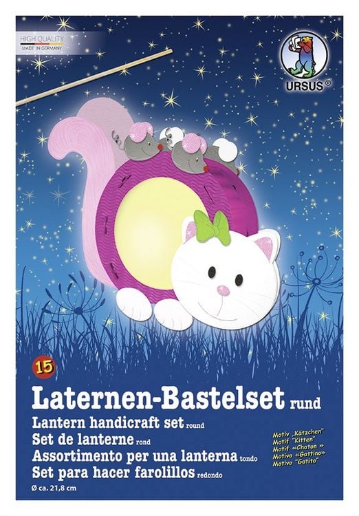 Produktbild: URSUS Laternenzeit Laternen-Bastelset rund K&auml;tzchen