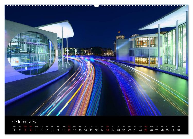 Produktbild: Berlin zwischen Tag und Nacht (hochwertiger Premium Wandkalender 2026 DIN A2 quer), Kunstdruck in Hochglanz