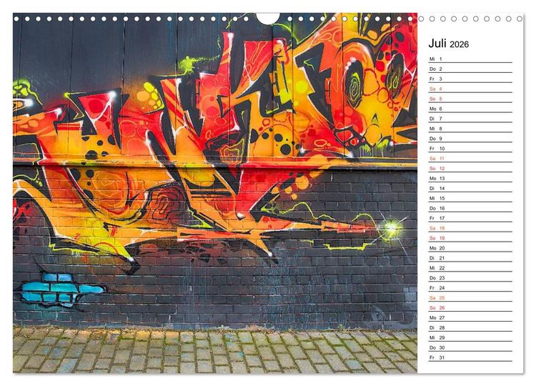 Produktbild: Graffiti (Wandkalender 2026 DIN A3 quer), CALVENDO Monatskalender
