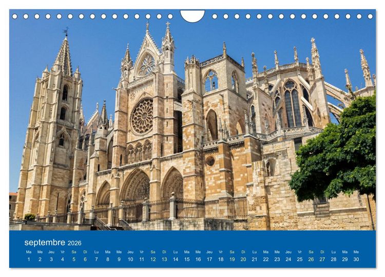 Produktbild: Lieux de culte vers Compostelle (Calendrier mural 2026 DIN A4 vertical), CALVENDO calendrier mensuel