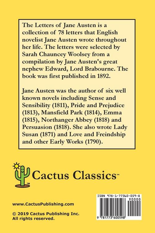 Produktbild: The Letters of Jane Austen (Cactus Classics Large Print)