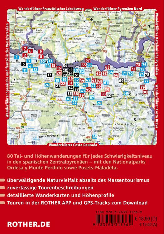 Produktbild: ROTHER Wanderf&uuml;hrer Pyren&auml;en S&uuml;d &ndash; Spanische Zentralpyren&auml;en. 80 Touren von Panticosa bis Benasque