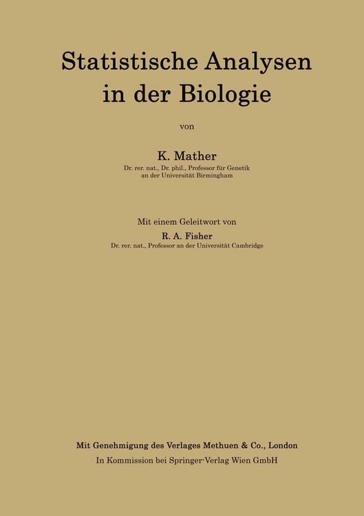 Produktbild: Statistische Analysen in der Biologie