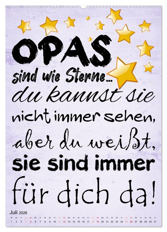 Produktbild: Opa ist der Coolste (Wandkalender 2026 DIN A2 hoch), CALVENDO Monatskalender