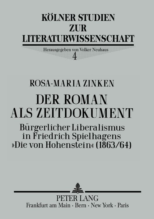 Produktbild: Der Roman als Zeitdokument