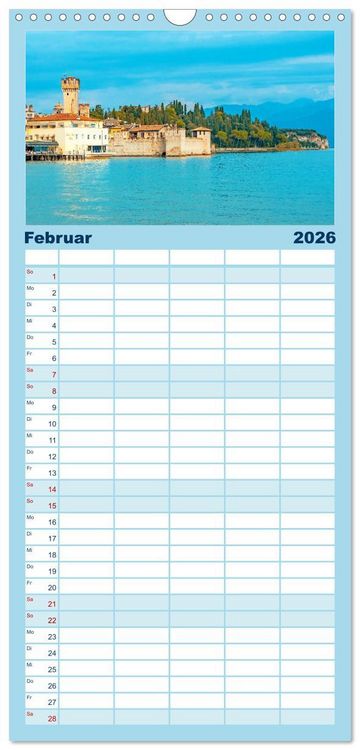 Produktbild: Familienplaner 2026 - Sirmione - sch&ouml;nster Ort am Gardasee mit 5 Spalten (Wandkalender, 21 x 45 cm) CALVENDO