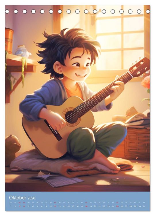 Produktbild: Manga-Boys. Die Abenteuer liebenswerter Jungs (Tischkalender 2026 DIN A5 hoch), CALVENDO Monatskalender