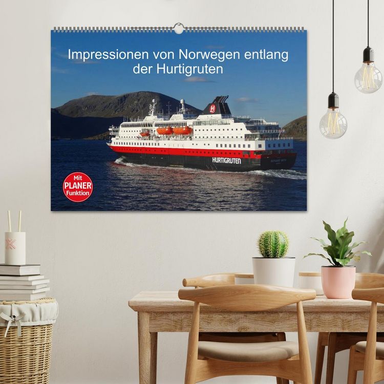Produktbild: Impressionen von Norwegen entlang der Hurtigruten (Wandkalender 2026 DIN A2 quer), CALVENDO Monatskalender