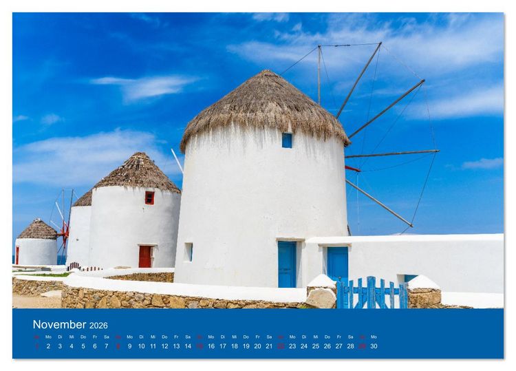 Produktbild: Griechenland - Mykonos Kalender (Tischkalender 2026 DIN A5 quer), CALVENDO Monatskalender