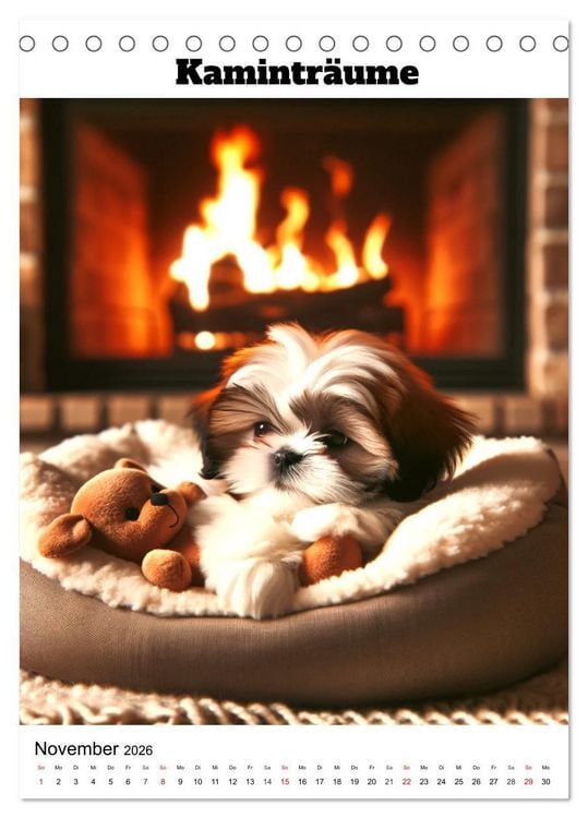 Produktbild: Hundewelpen zum Verlieben (Tischkalender 2026 DIN A5 hoch), CALVENDO Monatskalender