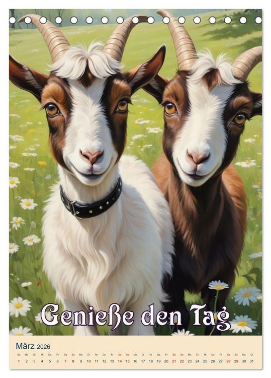 Produktbild: Tierische Leichtigkeit (Tischkalender 2026 DIN A5 hoch), CALVENDO Monatskalender