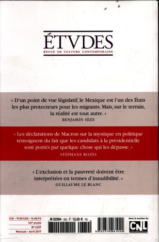 Produktbild: Etudes: No 4237 avril 2017