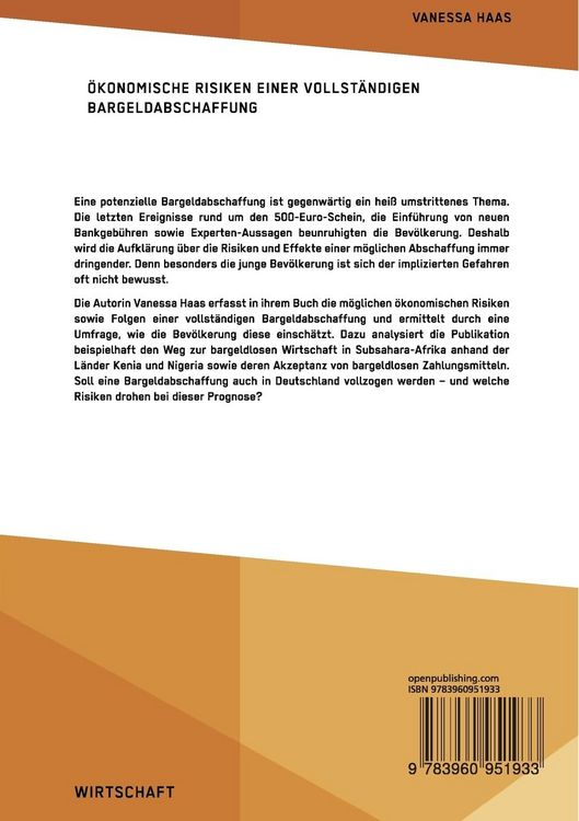 Produktbild: &Ouml;konomische Risiken einer vollst&auml;ndigen Bargeldabschaffung
