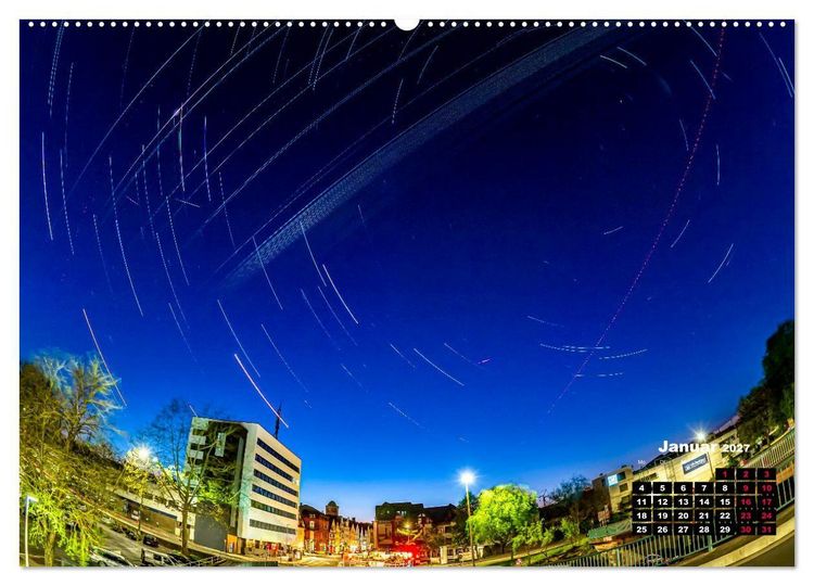 Produktbild: Sternspuren &uuml;ber Bad Hersfeld (hochwertiger Premium Wandkalender 2027 DIN A2 quer), Kunstdruck in Hochglanz