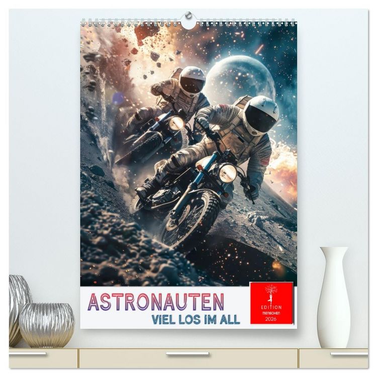 Produktbild: Astronauten - viel los im All (hochwertiger Premium Wandkalender 2026 DIN A2 hoch), Kunstdruck in Hochglanz