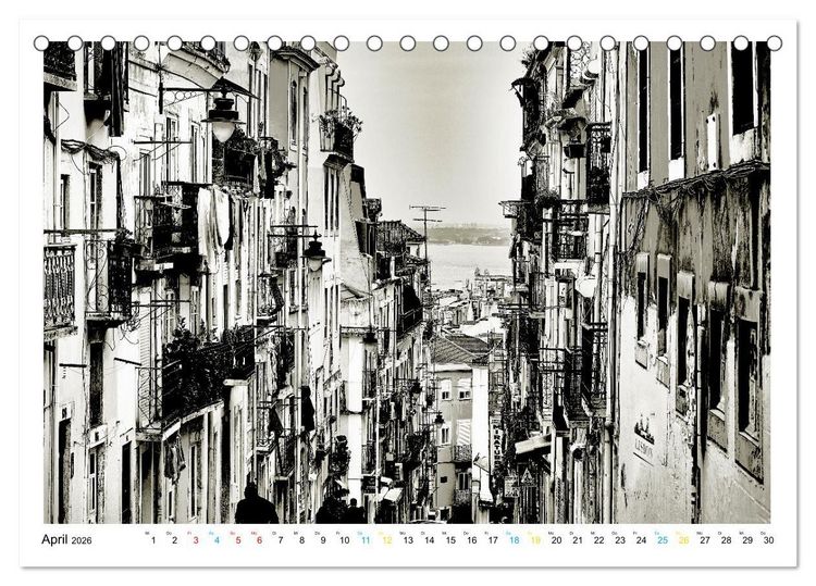 Produktbild: Lissabon One Day (Tischkalender 2026 DIN A5 quer), CALVENDO Monatskalender