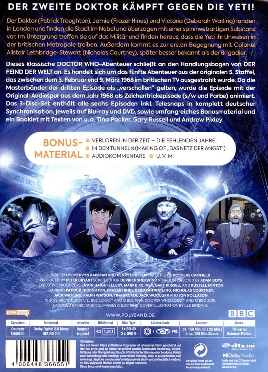 Produktbild: Doctor Who: Der Zweite Doktor - Das Netz der Angst (Mediabook Edition) LTD.