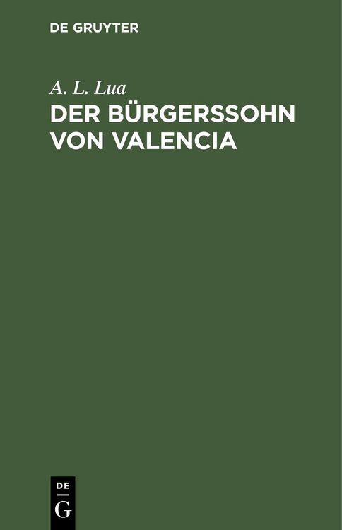 Produktbild: Der B&uuml;rgerssohn von Valencia