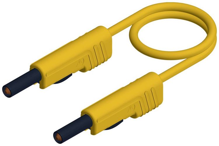 Produktbild: Hirschmann Test & Measurement MLB 50/1 V ge Messleitung Lamellenstecker 4 mm Lamellenstecker 4 mm 0.50 m Gelb 1 St.