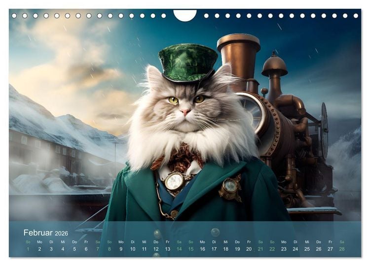 Produktbild: Charaktiere Katzen dieser Welt (Wandkalender 2026 DIN A4 quer), CALVENDO Monatskalender