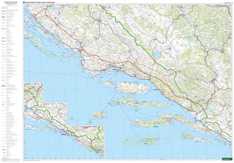 Produktbild: freytag & berndt Stra&szlig;enkarte Kroatien K&uuml;ste 1:200.000