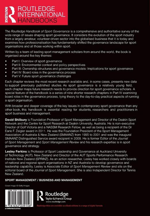 Produktbild: Routledge Handbook of Sport Governance