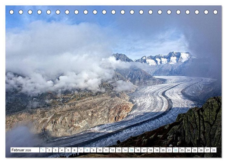 Produktbild: Gr&uuml;ezi . Landschaften in der Schweiz (Tischkalender 2026 DIN A5 quer), CALVENDO Monatskalender
