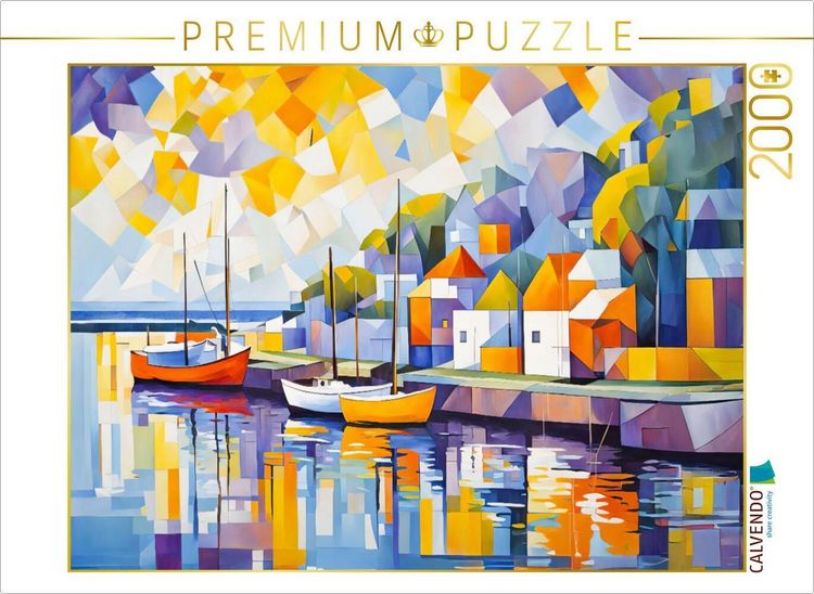 Produktbild: CALVENDO Puzzle Boote im Hafen bei Abendsonne | 2000 Teile Lege-Gr&ouml;&szlig;e 90x67cm Foto-Puzzle f&uuml;r gl&uuml;ckliche Stunden