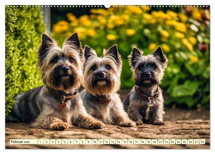Produktbild: Cairn Terrier - lustiges Raubein aus Schottland (Wandkalender 2026 DIN A2 quer), CALVENDO Monatskalender