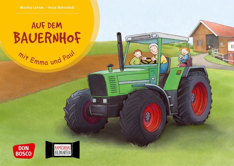 Produktbild: Auf dem Bauernhof mit Emma und Paul. Kamishibai Bildkartenset.