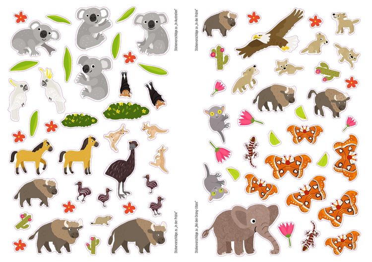 Produktbild: Kunterbunter Stickerspa&szlig; - Z&auml;hlen lernen mit Tieren