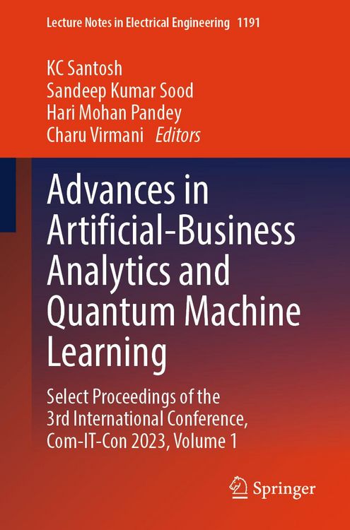 Produktbild: Advances in Artificial-Business Analytics and Quantum Machine Learning