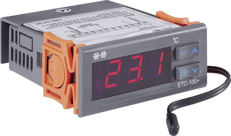 Produktbild: VOLTCRAFT ETC-100+ Temperaturregler NTC10K -40 bis +120 &deg;C Relais 10 A (L x B x H) 88 x 75 x 34.5 mm