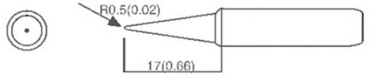Produktbild: TOOLCRAFT L&ouml;tspitze Bleistiftform Spitzen-Gr&ouml;&szlig;e 1.4mm Spitzen-L&auml;nge 27mm Inhalt 1St.