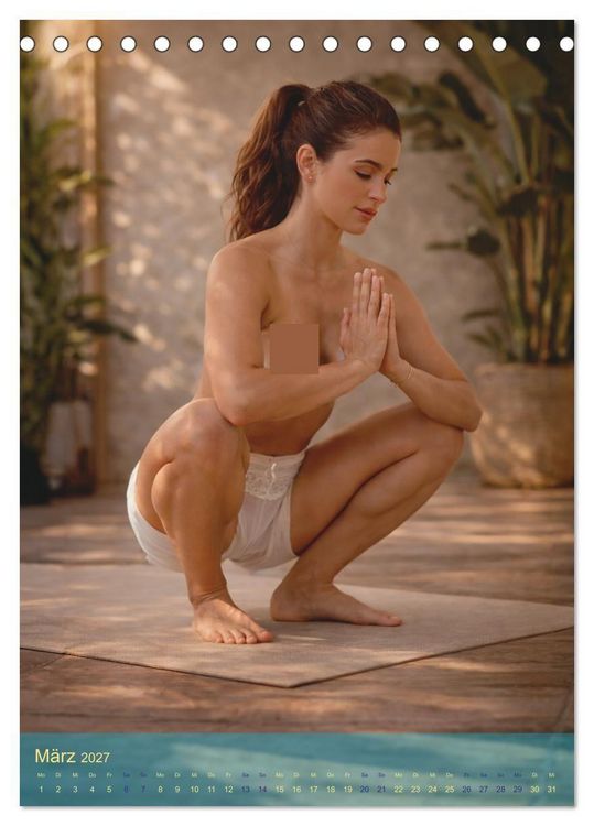 Produktbild: Sinnliches Yoga (Tischkalender 2027 DIN A5 hoch), CALVENDO Monatskalender