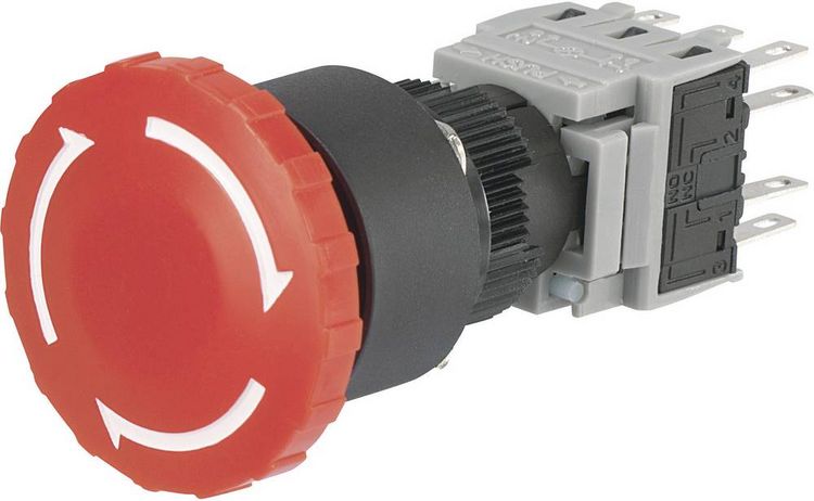 Produktbild: TRU Components LAS1-BY-33TSA Not-Aus-Schalter 250 V/AC 3A 3 &Ouml;ffner, 3 Schlie&szlig;er IP40 1St.