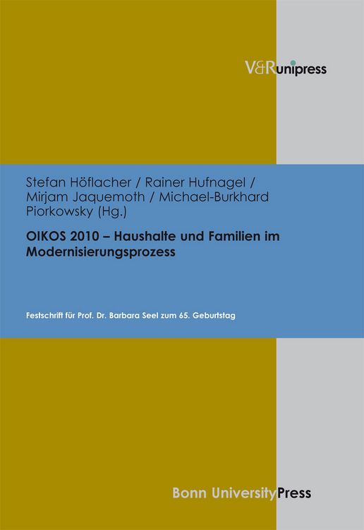 Produktbild: OIKOS 2010 &ndash; Haushalte und Familien im Modernisierungsprozess