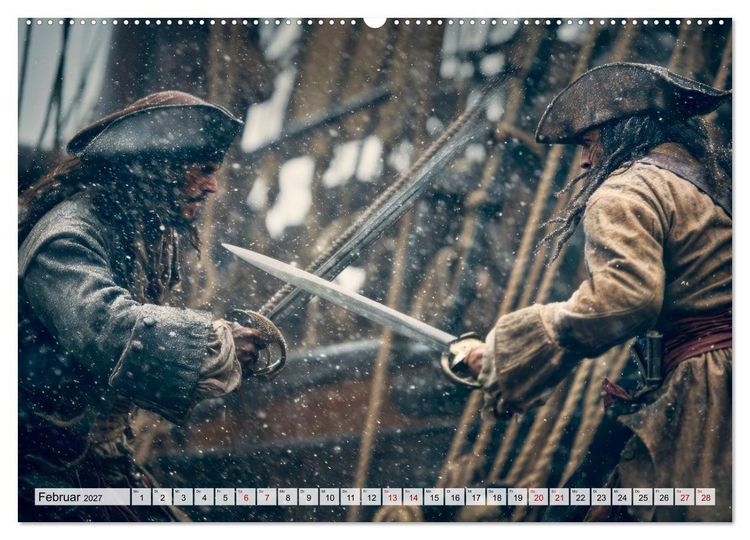Produktbild: Piraten - Legenden der sieben Meere (hochwertiger Premium Wandkalender 2027 DIN A2 quer), Kunstdruck in Hochglanz