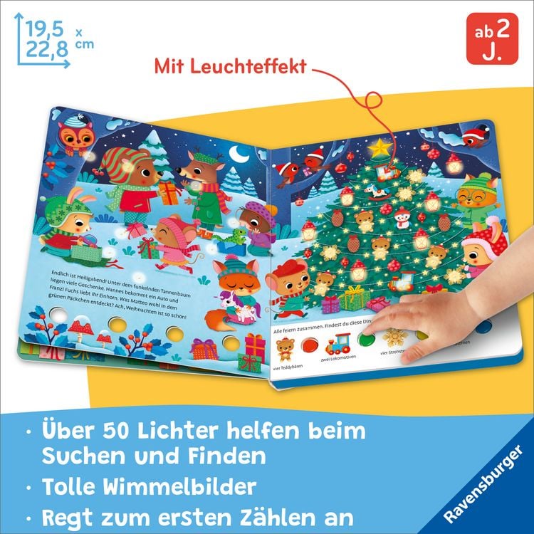 Produktbild: Mein gro&szlig;es Lichter-Wimmelbuch: Weihnachten