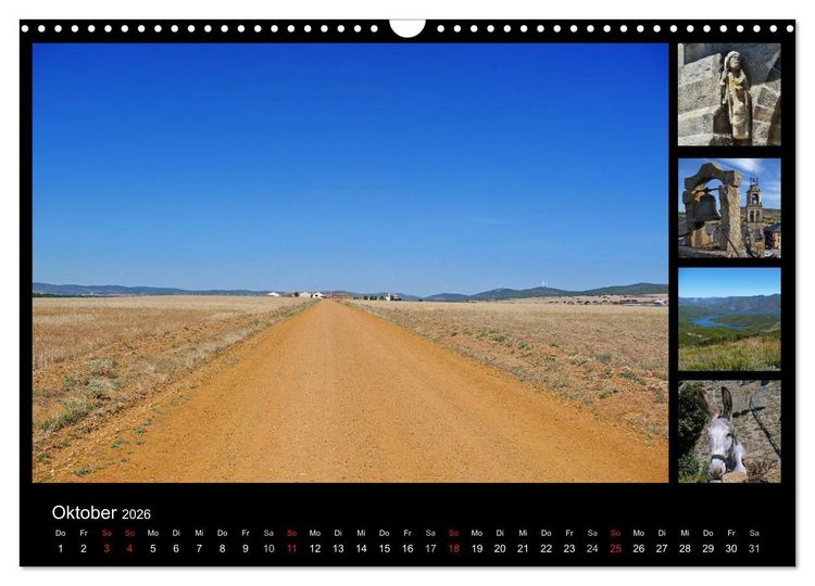 Produktbild: Via de la Plata - auf dem Jakobsweg von Sevilla nach Santiago (Wandkalender 2026 DIN A3 quer), CALVENDO Monatskalender