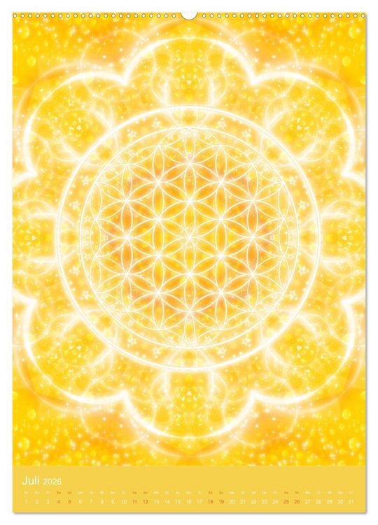 Produktbild: Blume des Lebens - Harmonie durch Symbolkraft (Wandkalender 2026 DIN A2 hoch), CALVENDO Monatskalender