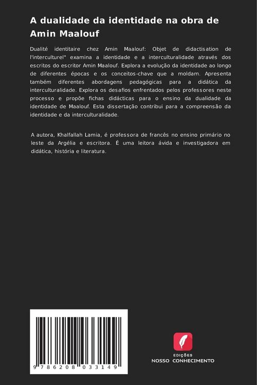 Produktbild: A dualidade da identidade na obra de Amin Maalouf