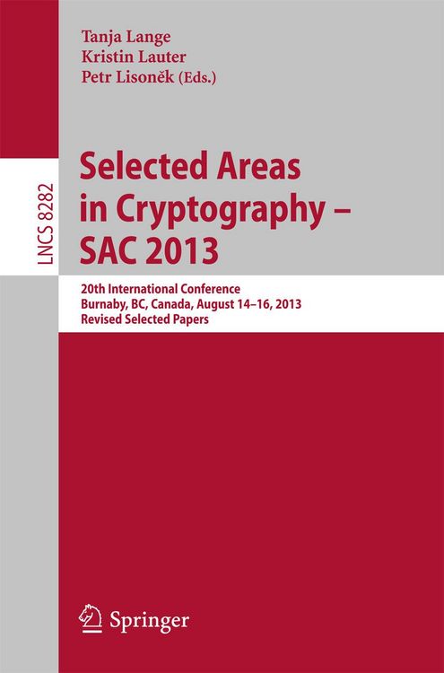 Produktbild: Selected Areas in Cryptography -- SAC 2013