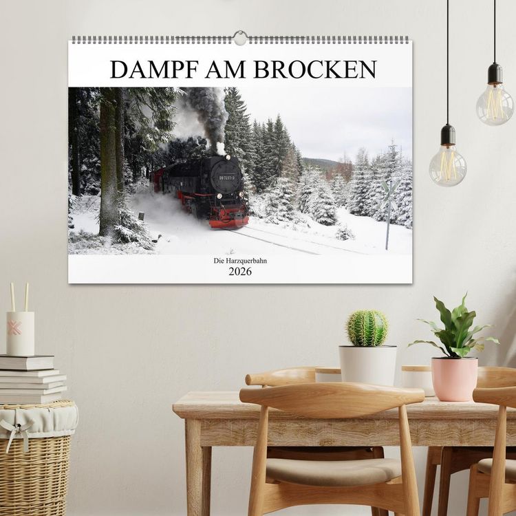 Produktbild: Dampf am Brocken - Die Harzquerbahn (Wandkalender 2026 DIN A2 quer), CALVENDO Monatskalender