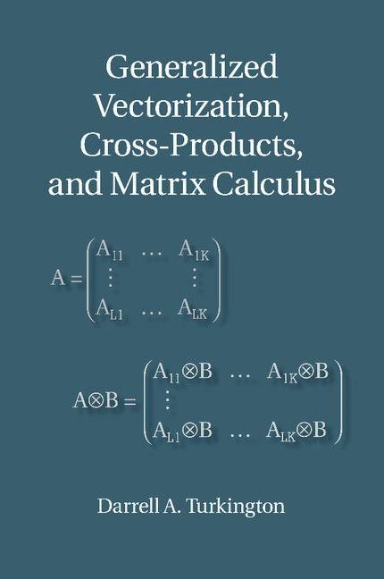 Produktbild: Generalized Vectorization, Cross-Products, and Matrix Calculus