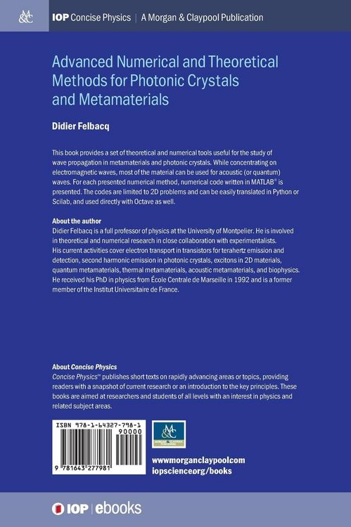 Produktbild: Advanced Numerical Techniques for Photonic Crystals