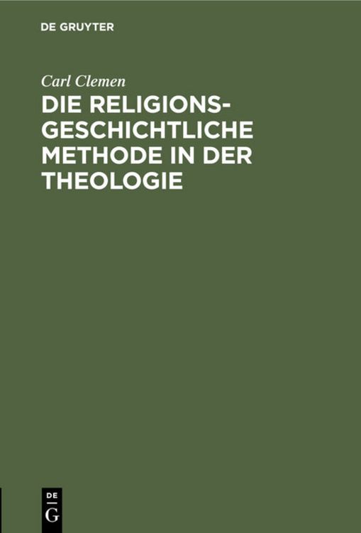 Produktbild: Die religionsgeschichtliche Methode in der Theologie