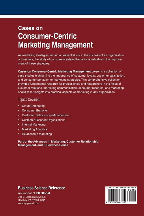 Produktbild: Cases on Consumer-Centric Marketing Management