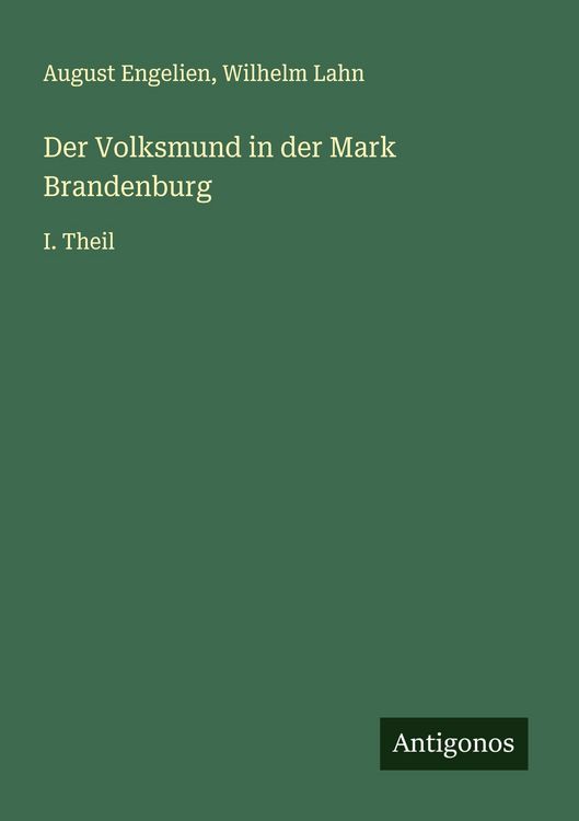 Produktbild: Der Volksmund in der Mark Brandenburg